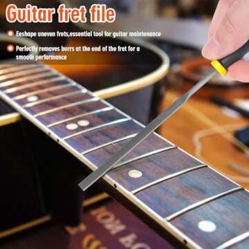 Xioysnil 2PCS Fret End Dressing File for Professional Luthiers & DIY Musicians