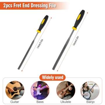 Xioysnil 2PCS Fret Dressing File for Guitars & More