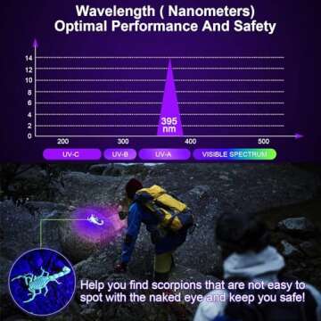 REALHUNLEE UV Flashlight Black Light, 100 LED Blacklight Flashlite Dry Pet Dog/Cat Urine Stains Detector, Bed Bug, Resin Curing, Scorpions Finder