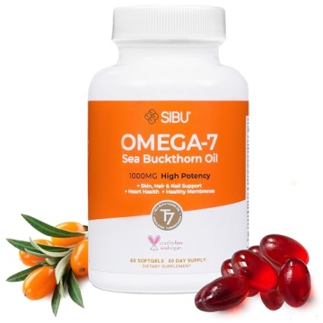 Sibu Omega-7 Softgels for Skin, Hair, and Nail Health
