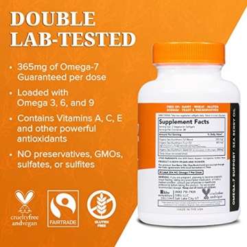 Sibu Omega-7 Softgels for Skin, Hair, and Nail Health