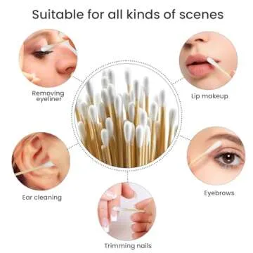Durable 500PCS Cotton Swabs for Cleaning and Makeup
