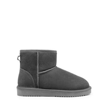 DREAM PAIRS Snow Boots for Women Genuine Suede Faux Fur Lining Water Resistant Anti-Slip Warm Winter...