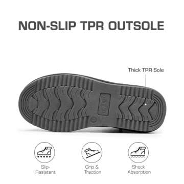 DREAM PAIRS Snow Boots for Women Genuine Suede Faux Fur Lining Water Resistant Anti-Slip Warm Winter Booties Slip On Memory Foam Comfort Ankle Boots FuzzyClassicⅡ Low Boots,Size 7,Grey,SDSB2432W