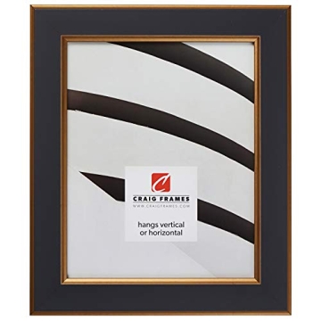 Craig Frames Crackle Picture Frame, 16 x 20 Inch, Black and Gold