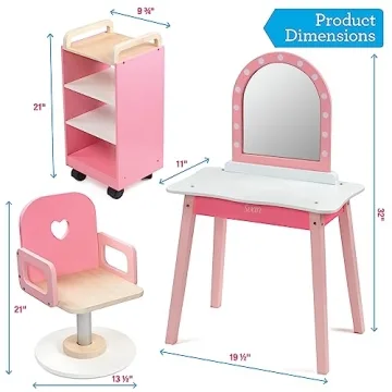 Pretend Hair Salon Wooden Playset for Kids' Creative Fun