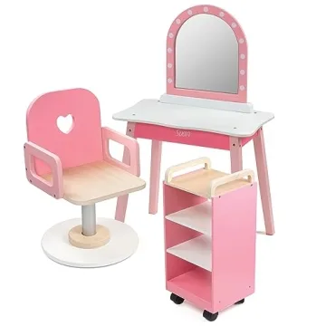Pretend Hair Salon Wooden Playset for Kids' Creative Fun