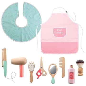 Pretend Hair Salon Wooden Playset for Kids' Creative Fun