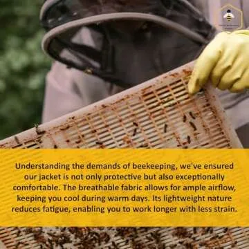 Forest Beekeeping Supply Jacket with Removable Veil