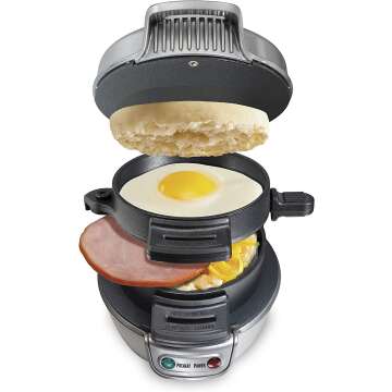 Hamilton Beach 25475A Breakfast Sandwich Maker for Quick Meals