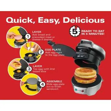 Hamilton Beach 25475A Breakfast Sandwich Maker