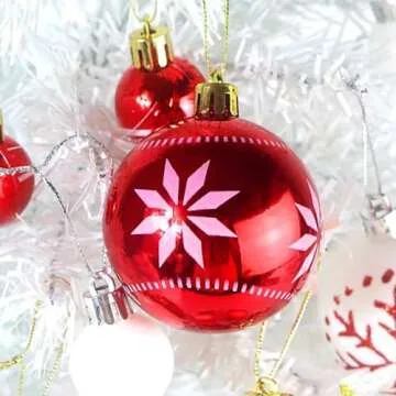 GPAHRRDNIJ Shatterproof Christmas Ornaments Set - 20 Pieces