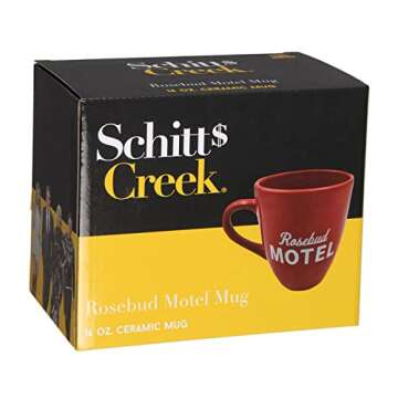 Schitt's Creek Rosebud Motel Logo Design 16 Oz. Ceramic Coffee Tea Mug Fan Merchandise