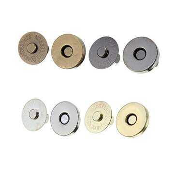 Magnetic Button Clasps Snaps Fastener Clasps for Sewing, Craft, Purses, Bags, Clothes, Leather 40 Sets(14mm-4 Colors)