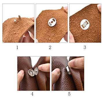 Magnetic Button Clasps Snaps Fastener Clasps for Sewing, Craft, Purses, Bags, Clothes, Leather 40 Sets(14mm-4 Colors)