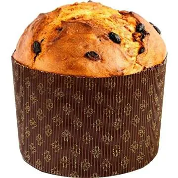 Pastry Chef's Boutique Deluxe Corrugated Panettone Paper Pan Mold - Large - 1 Kg - 6-5/8" x 4-5/16" - Pack of 6