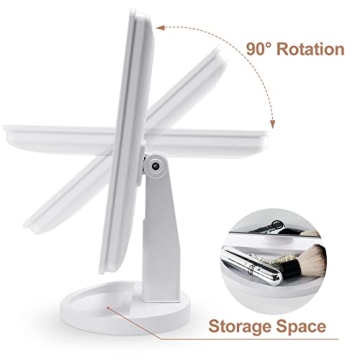 COSMIRROR LED Lighted Makeup Mirror with Dimming Rotation