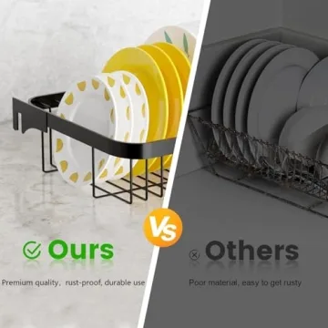 MERRYBOX Adjustable Over The Sink Dish Drying Rack 25-33in