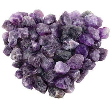 Rockcloud 1 lb Natural Crystals Raw Rough Stones for Cabbing,Tumbling,Cutting,Lapidary,Polishing,Rei...