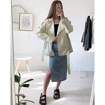 LY VAREY LIN Women Faux Leather Biker Jacket - Stylish Choice