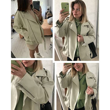 LY VAREY LIN Women Faux Leather Biker Jacket - Stylish Choice