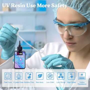 LET'S RESIN UV Resin, 300g Low Viscosity Crystal Clear Thin UV Resin Kit, Quick-Curing & Low Shrinka...