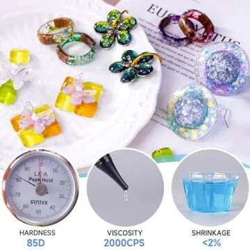 LET'S RESIN UV Resin, 300g Low Viscosity Crystal Clear Thin UV Resin Kit, Quick-Curing & Low Shrinkage Ultraviolet Epoxy Resin for Crafts, Casting, UV Resin Molds