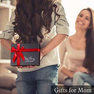 Iefil I Love You Gifts for Her with Rose Box, 925 Sterling Silver Rose Heart Initial J Letter Pendan...