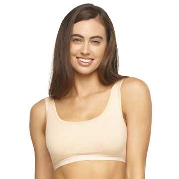 Felina Organic Cotton Stretch Bralette 2-Pack for Comfort