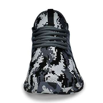 Troadlop Boys Sneakers Lightweight Lace up Athletic Casual Walking Boys Athletic Shoes Camouflage Gr...