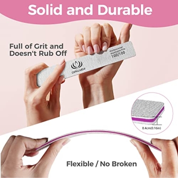 Capularsh 18pcs Nail Files for Salon-Quality Nails