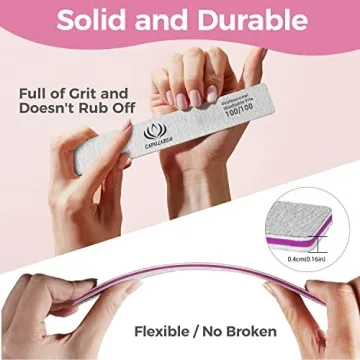 Capularsh 18pcs Nail Files for Salon-Quality Nails