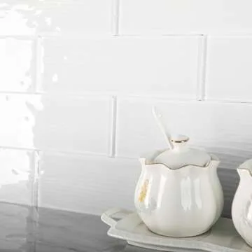 Diflart Dark Gray Glass Subway Tile for Walls