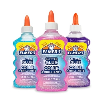 Elmer's Glitter Liquid Glue Set - Blue Pink Purple 6oz