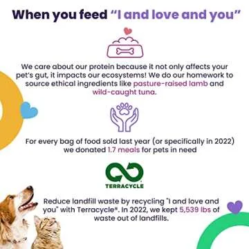 I and love and you Naked Essentials Dry Dog Food - Lamb + Bison - High Protein, Real Meat, No Fillers, Prebiotics + Probiotics, 11lb Bag