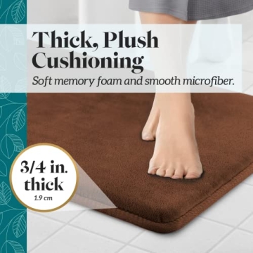 Genteele Non-Slip Bath Mat – Luxurious Memory Foam Rug