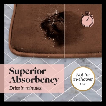 Genteele Non-Slip Bath Mat – Luxurious Memory Foam Rug