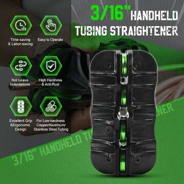 Tubing Straightener 3/16in Brake Line Straightening Tool Labor-saving Brake Line Straightener Handhe...