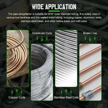 Tubing Straightener 3/16in Brake Line Straightening Tool Labor-saving Brake Line Straightener Handheld Tube Straightener Tool High Hardness Fuel/Brake Pipe Straightener for Copper/Aluminum/Steel Coils