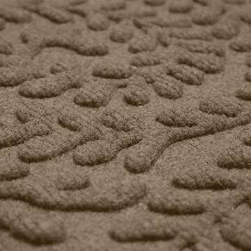 Bungalow Flooring Waterhog Door Mat, 2' x 3' Made in USA, Durable and Decorative Floor Covering, Skid Resistant, Indoor/Outdoor, Water-Trapping, Boxwood Collection, Khaki/Camel