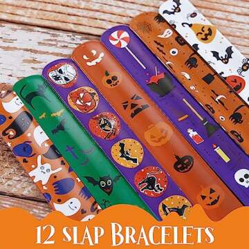 MOREDOTS Halloween Party Favors - 24 Pack (266PCS) Gloves Stuffed Toys Bulk, Non-Candy Halloween Treat Bag Fillers, for School Classroom Kids Toddlers Boys Girls Prizes Party Supplies