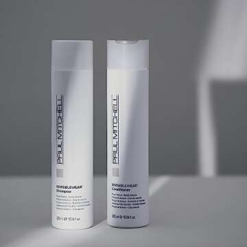 Paul Mitchell Invisiblewear Shampoo, Preps Texture + Builds Volume, For Fine Hair, 10.14 fl. oz.