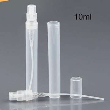 [10Pcs/Pack]Frosted Plastic Tube Empty Refillable Perfume Bottles Spray for Travel and Gift,Mini Por...