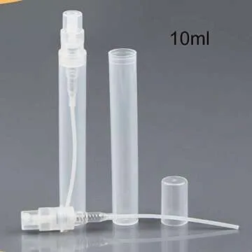 [10Pcs/Pack]Frosted Plastic Tube Empty Refillable Perfume Bottles Spray for Travel and Gift,Mini Por...