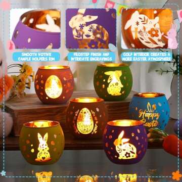 Jingmore Easter Tealight Candle Holders - 6 Delightful Designs