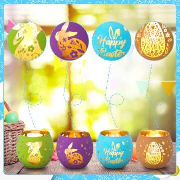 Jingmore Easter Tealight Candle Holders - 6 Delightful Designs