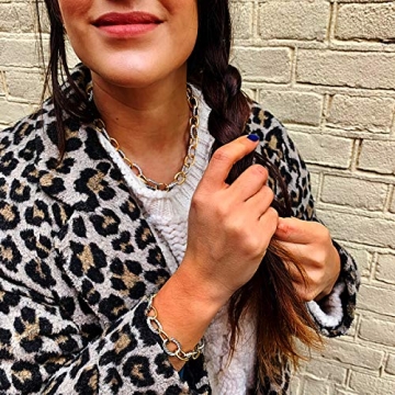 UNY JEWEL Twisted Cable Wire Link Chain Bracelet Two Tone Designer Brand Inspired Women Jewelry Valentine (Matt Gold)