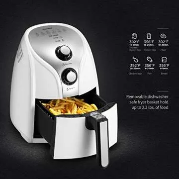 COMFEE' MF-TN2501-White MFTN-2501W Air Fryer, 2.6Qt, 01.White