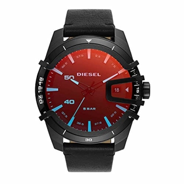 Diesel DZ1948 Black Iridescent Men's Watch Stainless Steel Leather