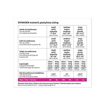 DYNAVEN by Sigvaris Women's Compression Pantyhose 20-30mmHg - Closed Toe for Daily Support - Medium Long - Black